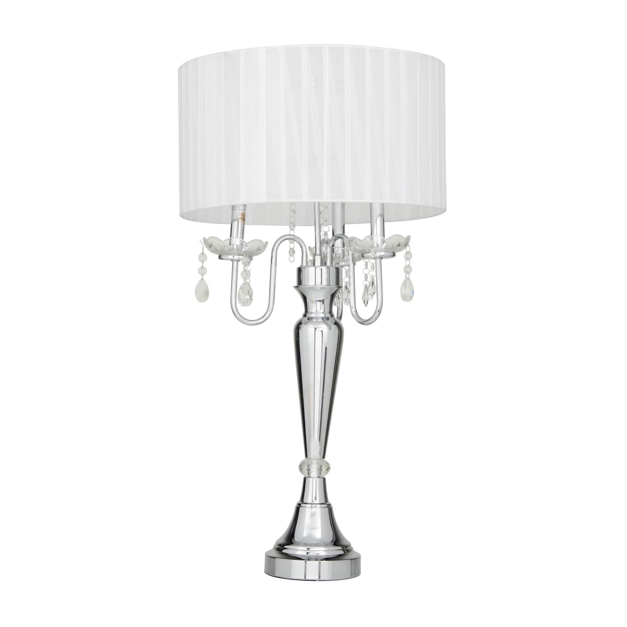 Silver Metal Table Lamp 16" x 16" x 31